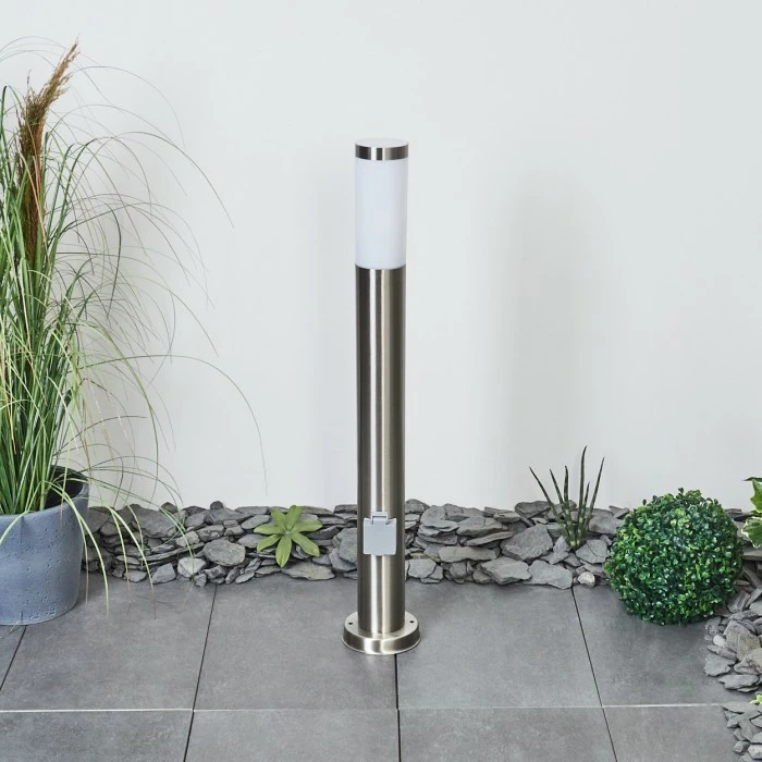 Hofstein Sessa Wegeleuchte Nickel-Matt, 1-flammig 12 Hofstein Sessa Wegeleuchte Nickel-Matt, 1-flammig – Bild 12