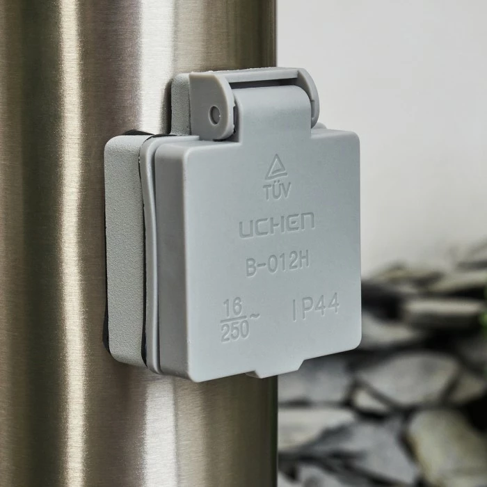 Hofstein Sessa Wegeleuchte Nickel-Matt, 1-flammig 3 Hofstein Sessa Wegeleuchte Nickel-Matt, 1-flammig – Bild 3