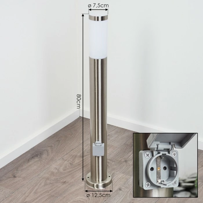 Hofstein Sessa Wegeleuchte Nickel-Matt, 1-flammig 4 Hofstein Sessa Wegeleuchte Nickel-Matt, 1-flammig – Bild 4