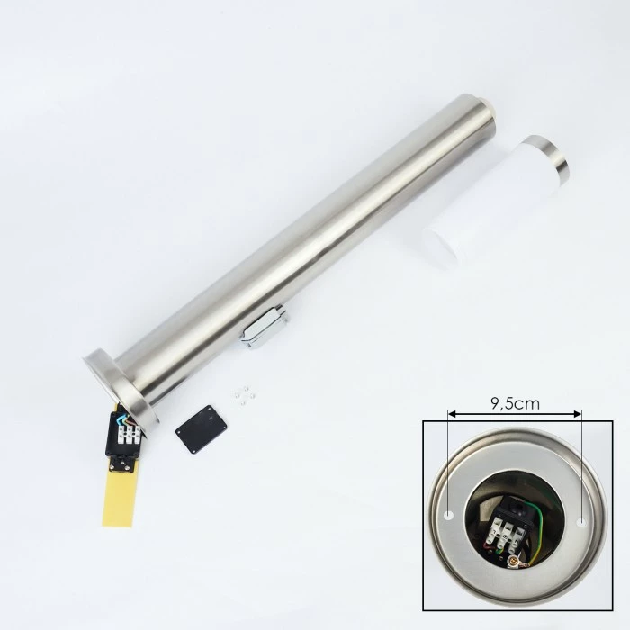 Hofstein Sessa Wegeleuchte Nickel-Matt, 1-flammig 5 Hofstein Sessa Wegeleuchte Nickel-Matt, 1-flammig – Bild 5