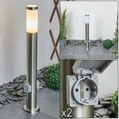 Hofstein Sessa Wegeleuchte Nickel-Matt, 1-flammig