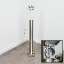 Hofstein Sessa Wegeleuchte Nickel-Matt, 1-flammig -Deutschland Deckenleuchten außen Verkäufe 2022 sessa wegeleuchte h3018156 3