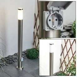 Hofstein Sessa Wegeleuchte Nickel-Matt, 1-flammig