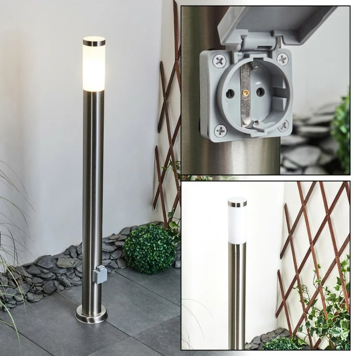 Hofstein Sessa Wegeleuchte Nickel-Matt, 1-flammig 1 Hofstein Sessa Wegeleuchte Nickel-Matt, 1-flammig