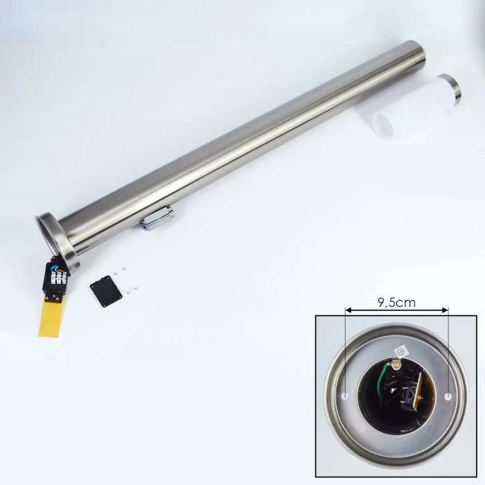 Hofstein Sessa Wegeleuchte Nickel-Matt, 1-flammig 5 Hofstein Sessa Wegeleuchte Nickel-Matt, 1-flammig – Bild 5