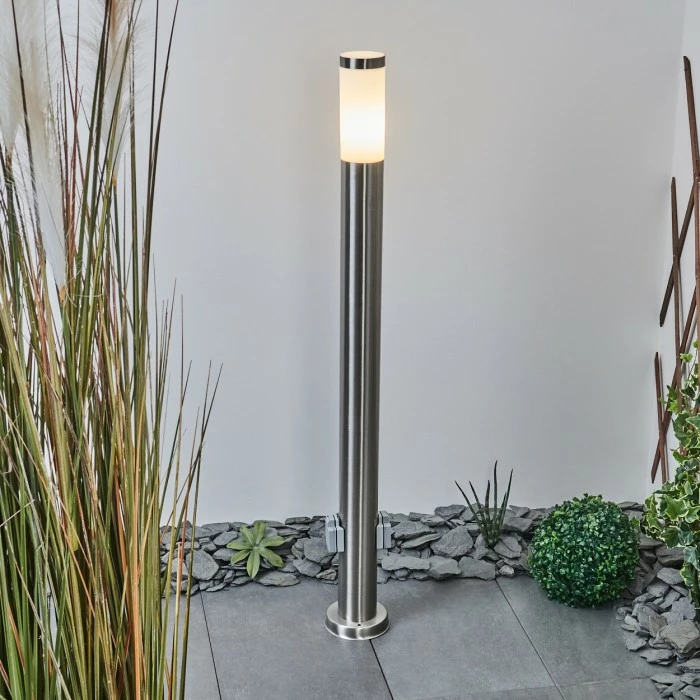 Hofstein Sessa Wegeleuchte Nickel-Matt, 1-flammig 11 Hofstein Sessa Wegeleuchte Nickel-Matt, 1-flammig – Bild 11