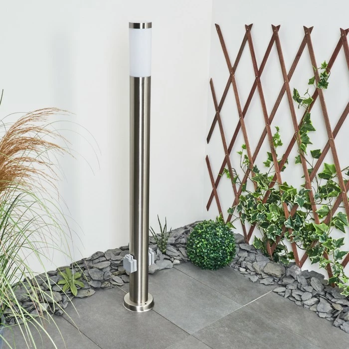 Hofstein Sessa Wegeleuchte Nickel-Matt, 1-flammig 12 Hofstein Sessa Wegeleuchte Nickel-Matt, 1-flammig – Bild 12