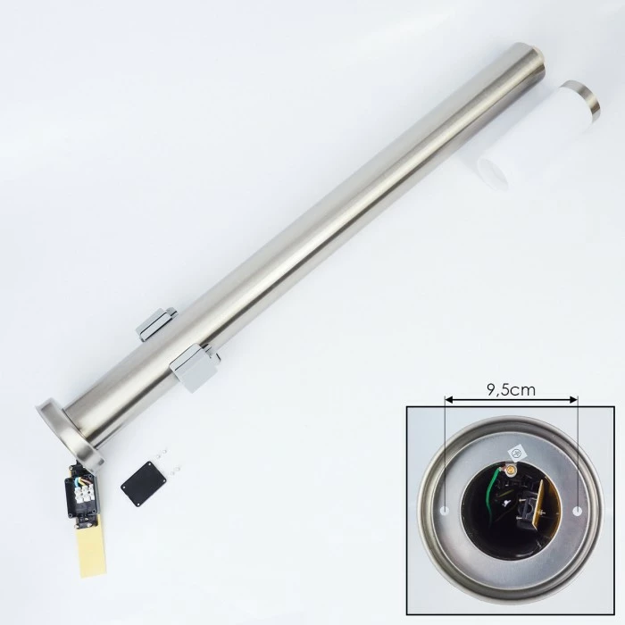 Hofstein Sessa Wegeleuchte Nickel-Matt, 1-flammig 5 Hofstein Sessa Wegeleuchte Nickel-Matt, 1-flammig – Bild 5