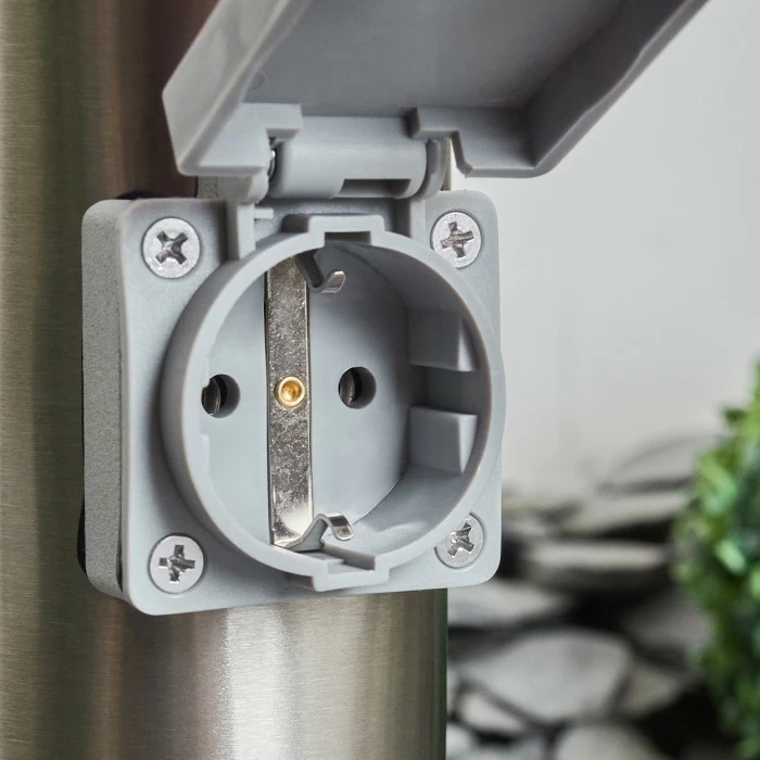 Hofstein Sessa Wegeleuchte Nickel-Matt, 1-flammig 6 Hofstein Sessa Wegeleuchte Nickel-Matt, 1-flammig – Bild 6