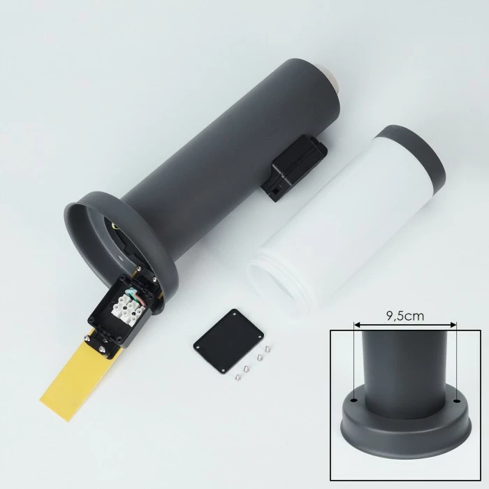 Hofstein Sessa Wegeleuchte Anthrazit, 1-flammig 11 Hofstein Sessa Wegeleuchte Anthrazit, 1-flammig – Bild 11