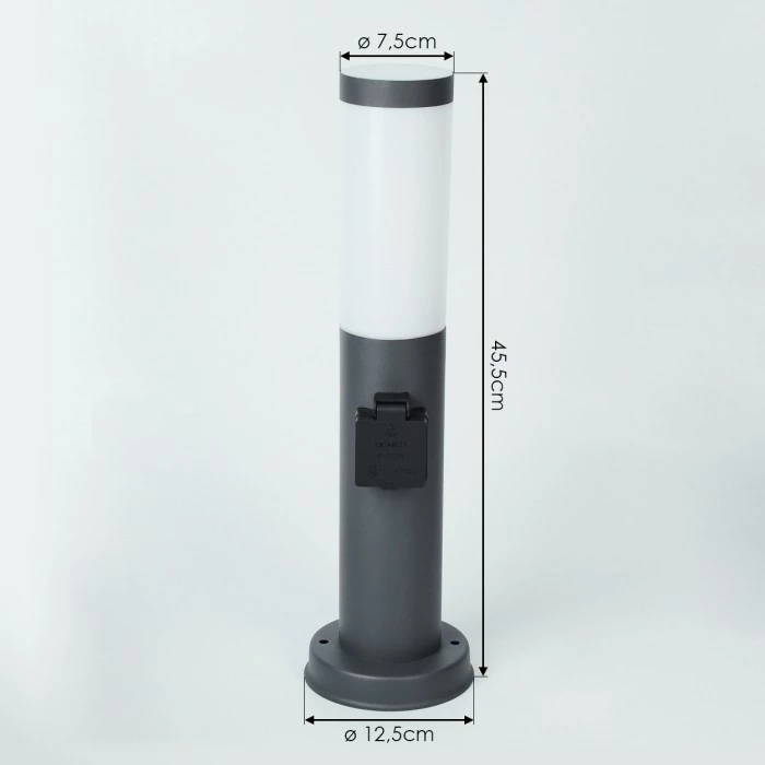 Hofstein Sessa Wegeleuchte Anthrazit, 1-flammig 9 Hofstein Sessa Wegeleuchte Anthrazit, 1-flammig – Bild 9