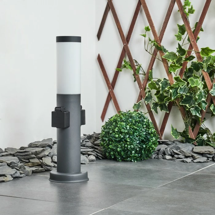 Hofstein Sessa Wegeleuchte Anthrazit, 1-flammig 2 Hofstein Sessa Wegeleuchte Anthrazit, 1-flammig – Bild 2