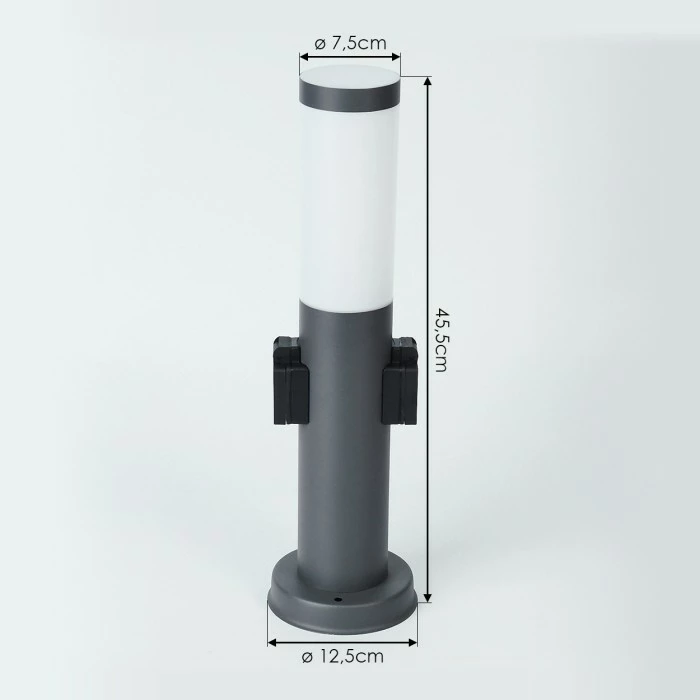 Hofstein Sessa Wegeleuchte Anthrazit, 1-flammig 4 Hofstein Sessa Wegeleuchte Anthrazit, 1-flammig – Bild 4