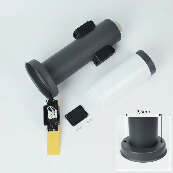 Hofstein Sessa Wegeleuchte Anthrazit, 1-flammig 5 Hofstein Sessa Wegeleuchte Anthrazit, 1-flammig – Bild 5