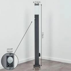 Hofstein Sessa Wegeleuchte Anthrazit, 1-flammig, Bewegungsmelder -Deutschland Deckenleuchten außen Verkäufe 2022 sessa wegeleuchte h3018347 3