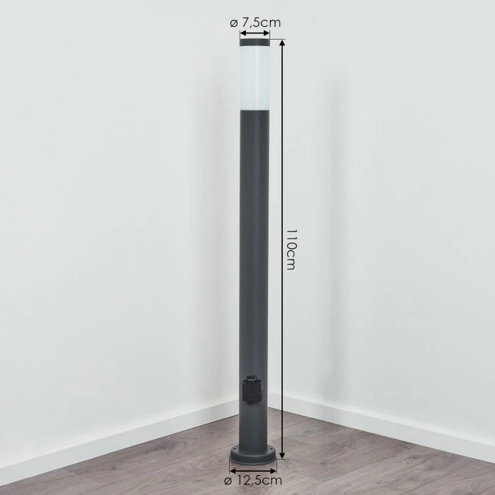 Hofstein Sessa Wegeleuchte Anthrazit, 1-flammig 4 Hofstein Sessa Wegeleuchte Anthrazit, 1-flammig – Bild 4