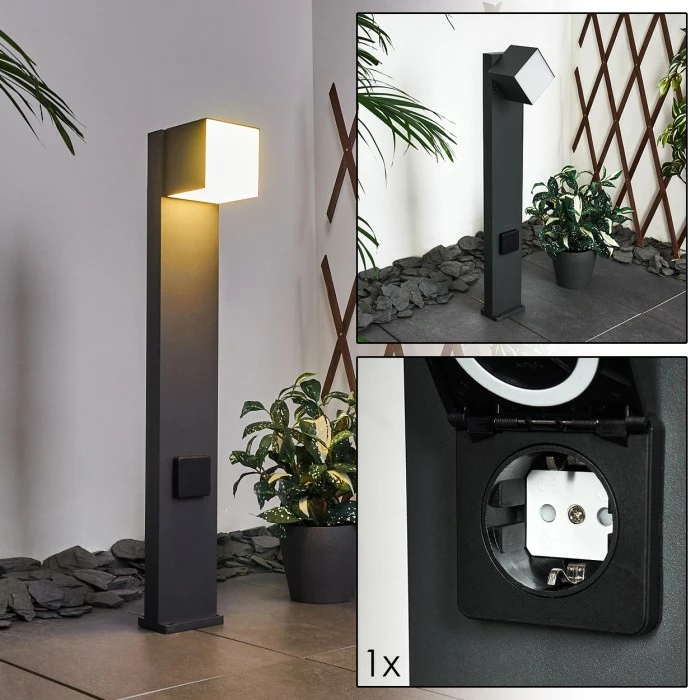 Hofstein Swanek Wegeleuchte LED Anthrazit, 1-flammig 1 Hofstein Swanek Wegeleuchte LED Anthrazit, 1-flammig