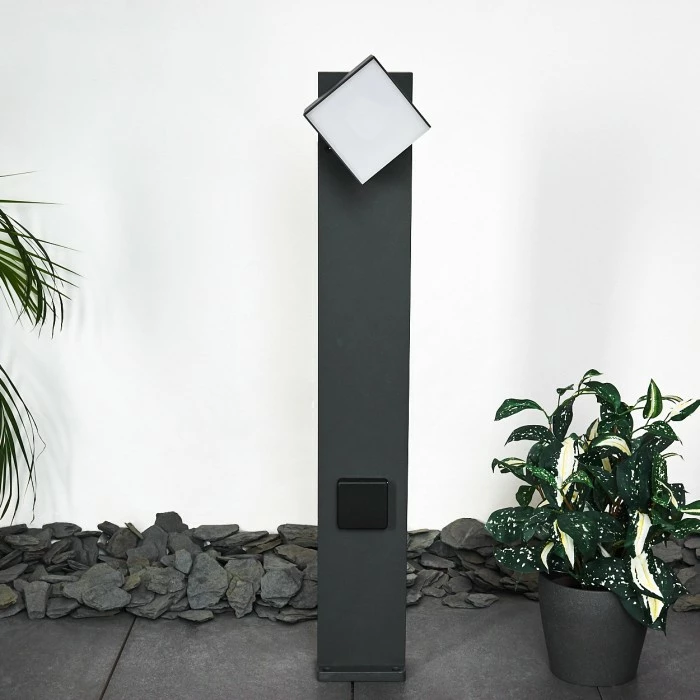 Hofstein Swanek Wegeleuchte LED Anthrazit, 1-flammig 2 Hofstein Swanek Wegeleuchte LED Anthrazit, 1-flammig – Bild 2