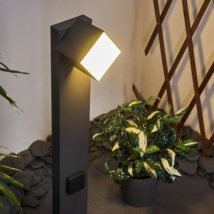 Hofstein Swanek Wegeleuchte LED Anthrazit, 1-flammig 11 Hofstein Swanek Wegeleuchte LED Anthrazit, 1-flammig – Bild 11