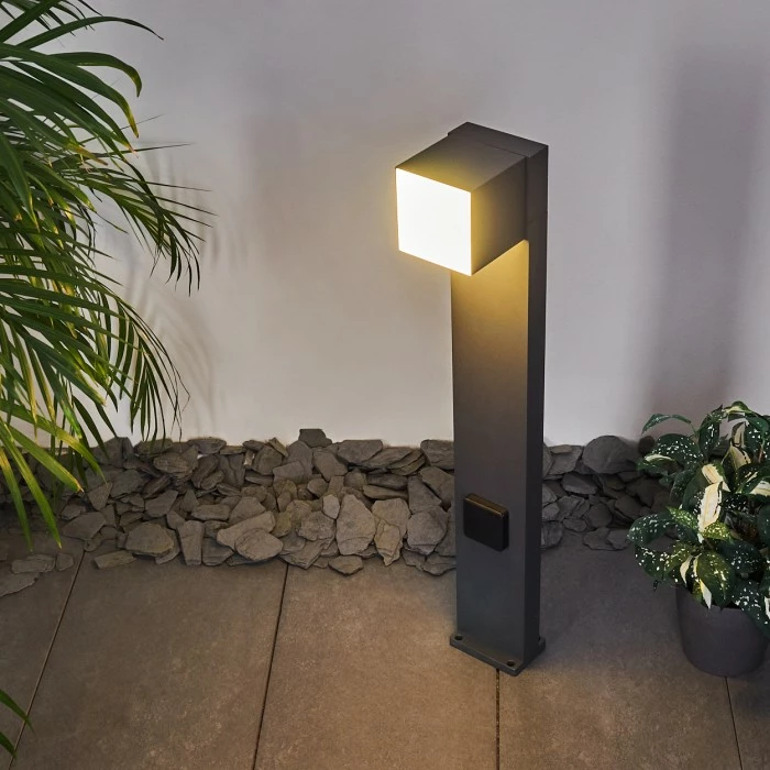 Hofstein Swanek Wegeleuchte LED Anthrazit, 1-flammig 9 Hofstein Swanek Wegeleuchte LED Anthrazit, 1-flammig – Bild 9