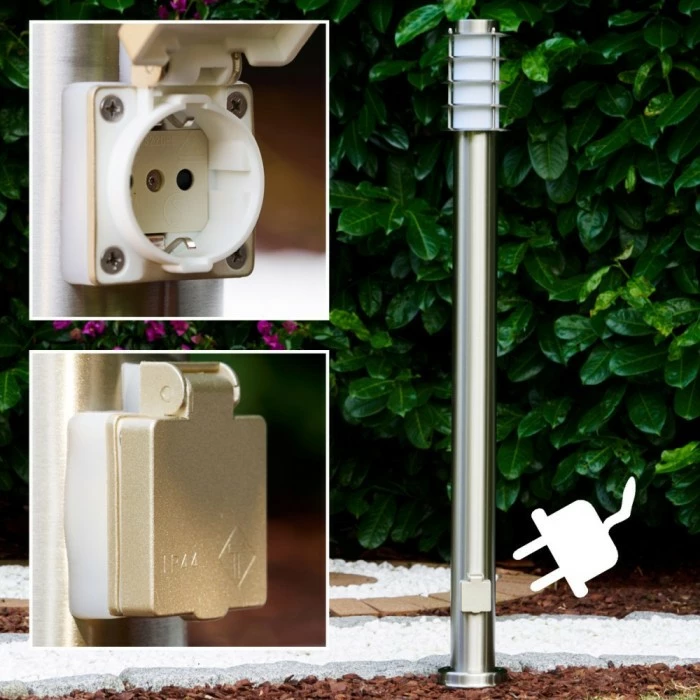 Hofstein Tunes Wegeleuchte Edelstahl, 1-flammig 1 Hofstein Tunes Wegeleuchte Edelstahl, 1-flammig