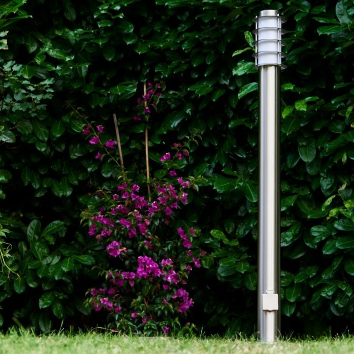 Hofstein Tunes Wegeleuchte Edelstahl, 1-flammig 16 Hofstein Tunes Wegeleuchte Edelstahl, 1-flammig – Bild 16