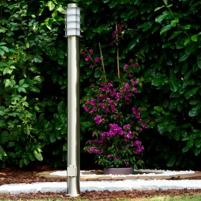 Hofstein Tunes Wegeleuchte Edelstahl, 1-flammig 4 Hofstein Tunes Wegeleuchte Edelstahl, 1-flammig – Bild 4