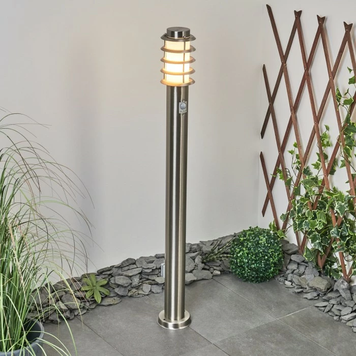 Hofstein Tunes Wegeleuchte Nickel-Matt, 1-flammig, Bewegungsmelder 11 Hofstein Tunes Wegeleuchte Nickel-Matt, 1-flammig, Bewegungsmelder – Bild 11