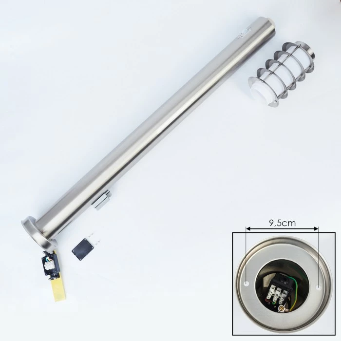 Hofstein Tunes Wegeleuchte Nickel-Matt, 1-flammig, Bewegungsmelder 5 Hofstein Tunes Wegeleuchte Nickel-Matt, 1-flammig, Bewegungsmelder – Bild 5