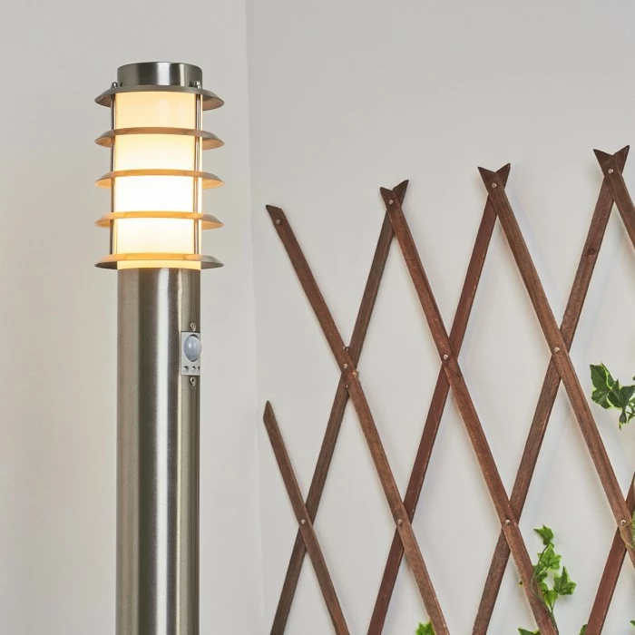 Hofstein Tunes Wegeleuchte Nickel-Matt, 1-flammig, Bewegungsmelder 9 Hofstein Tunes Wegeleuchte Nickel-Matt, 1-flammig, Bewegungsmelder – Bild 9