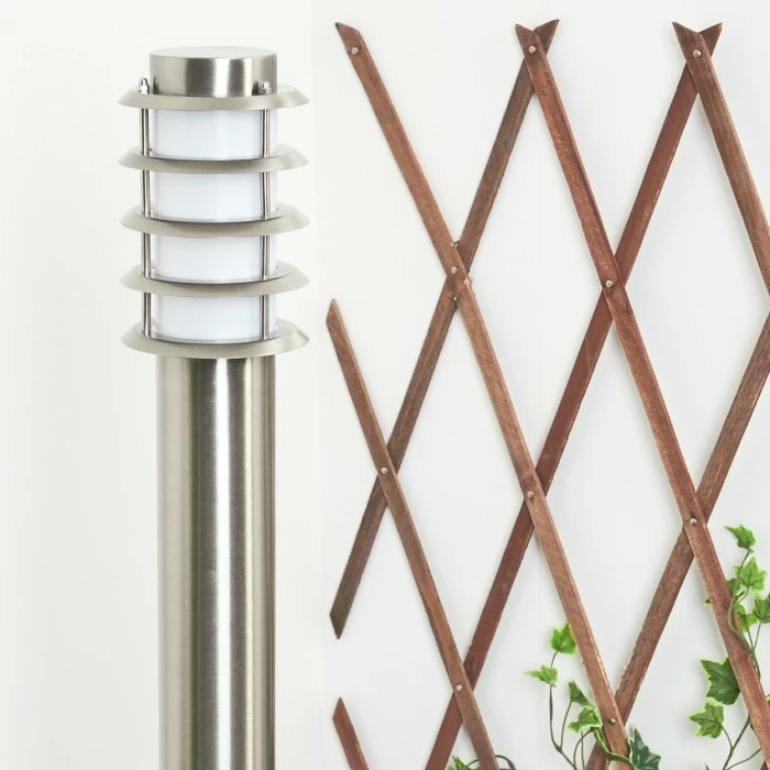 Hofstein Tunes Wegeleuchte Nickel-Matt, 1-flammig 2 Hofstein Tunes Wegeleuchte Nickel-Matt, 1-flammig – Bild 2