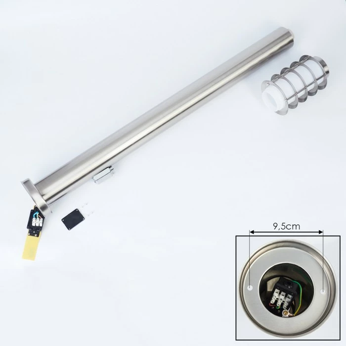 Hofstein Tunes Wegeleuchte Nickel-Matt, 1-flammig 5 Hofstein Tunes Wegeleuchte Nickel-Matt, 1-flammig – Bild 5