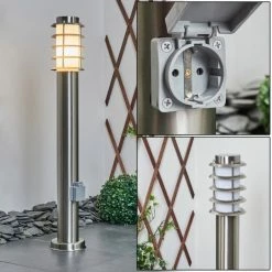 Hofstein Tunes Wegeleuchte Nickel-Matt, 1-flammig