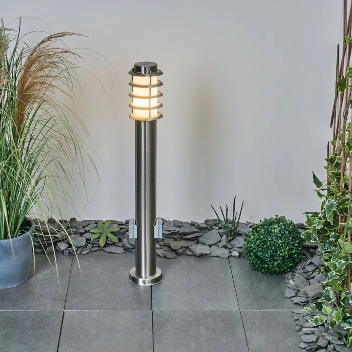 Hofstein Tunes Wegeleuchte Nickel-Matt, 1-flammig 13 Hofstein Tunes Wegeleuchte Nickel-Matt, 1-flammig – Bild 13