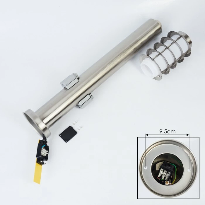 Hofstein Tunes Wegeleuchte Nickel-Matt, 1-flammig 5 Hofstein Tunes Wegeleuchte Nickel-Matt, 1-flammig – Bild 5