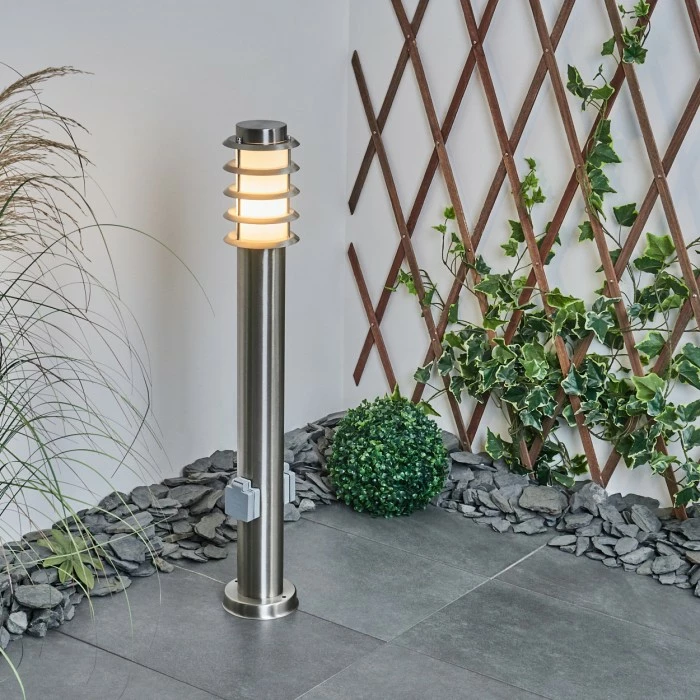 Hofstein Tunes Wegeleuchte Nickel-Matt, 1-flammig 7 Hofstein Tunes Wegeleuchte Nickel-Matt, 1-flammig – Bild 7