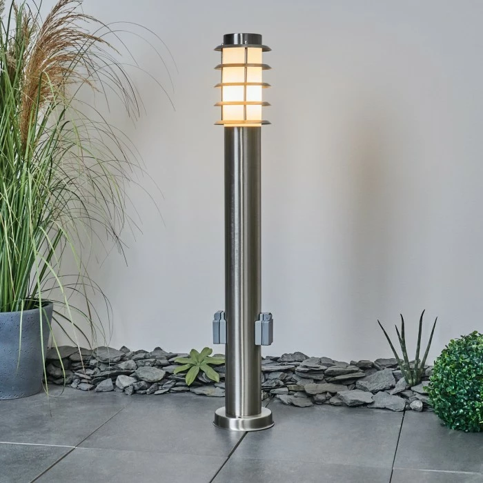 Hofstein Tunes Wegeleuchte Nickel-Matt, 1-flammig 9 Hofstein Tunes Wegeleuchte Nickel-Matt, 1-flammig – Bild 9