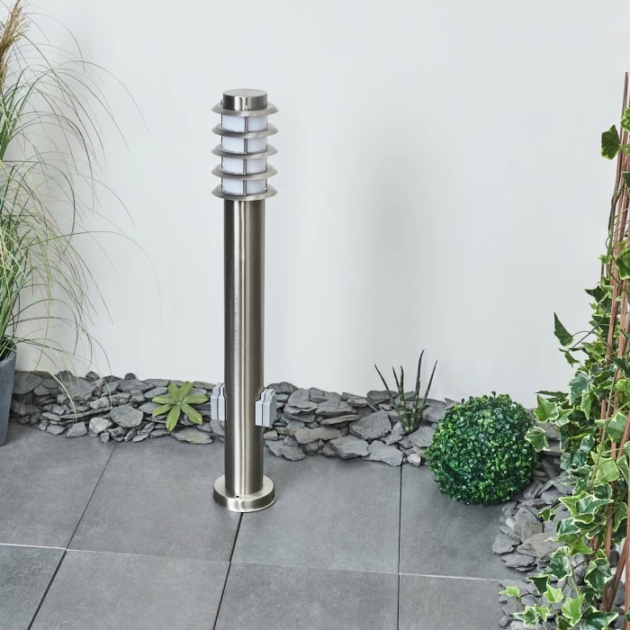 Hofstein Tunes Wegeleuchte Nickel-Matt, 1-flammig 10 Hofstein Tunes Wegeleuchte Nickel-Matt, 1-flammig – Bild 10