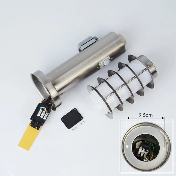 Hofstein Tunes Wegeleuchte Nickel-Matt, 1-flammig, Bewegungsmelder 5 Hofstein Tunes Wegeleuchte Nickel-Matt, 1-flammig, Bewegungsmelder – Bild 5