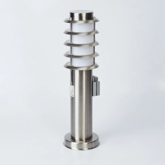 Hofstein Tunes Wegeleuchte Nickel-Matt, 1-flammig, Bewegungsmelder 7 Hofstein Tunes Wegeleuchte Nickel-Matt, 1-flammig, Bewegungsmelder – Bild 7