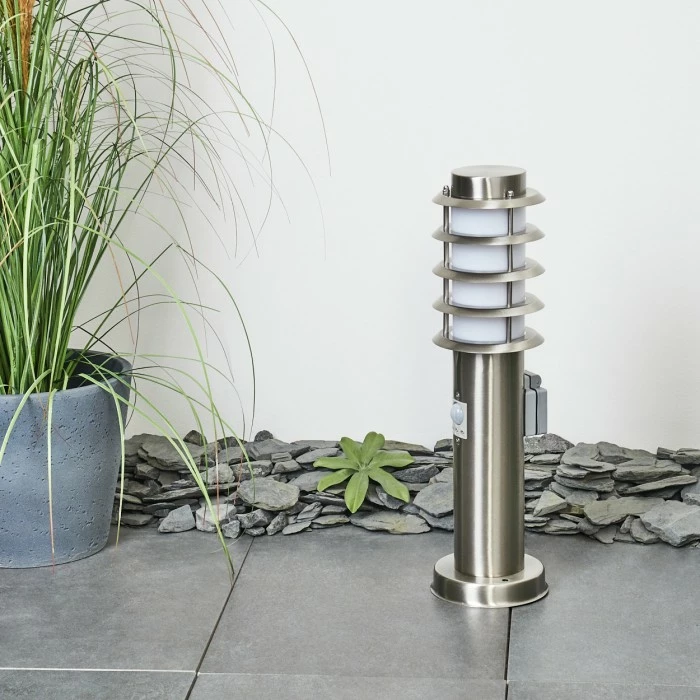 Hofstein Tunes Wegeleuchte Nickel-Matt, 1-flammig, Bewegungsmelder 10 Hofstein Tunes Wegeleuchte Nickel-Matt, 1-flammig, Bewegungsmelder – Bild 10