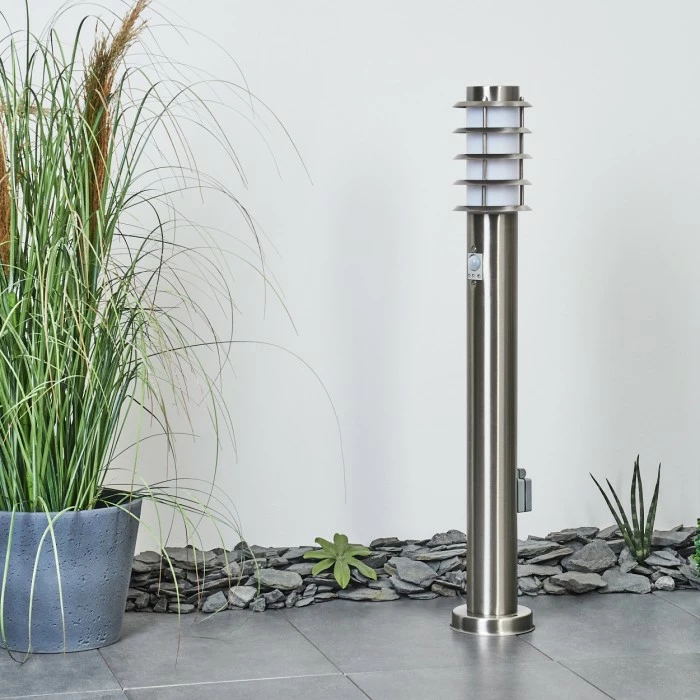 Hofstein Tunes Wegeleuchte Nickel-Matt, 1-flammig, Bewegungsmelder 12 Hofstein Tunes Wegeleuchte Nickel-Matt, 1-flammig, Bewegungsmelder – Bild 12