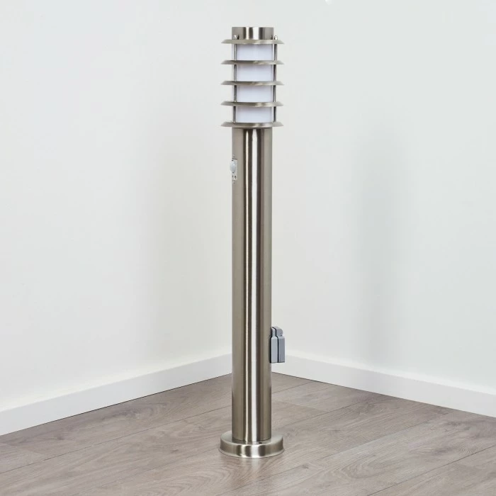 Hofstein Tunes Wegeleuchte Nickel-Matt, 1-flammig, Bewegungsmelder 8 Hofstein Tunes Wegeleuchte Nickel-Matt, 1-flammig, Bewegungsmelder – Bild 8