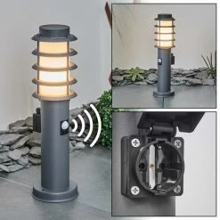 Hofstein Tunes Wegeleuchte Anthrazit, 1-flammig, Bewegungsmelder