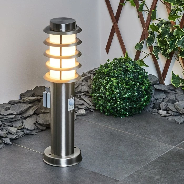 Hofstein Tunes Wegeleuchte Nickel-Matt, 1-flammig, Bewegungsmelder 12 Hofstein Tunes Wegeleuchte Nickel-Matt, 1-flammig, Bewegungsmelder – Bild 12