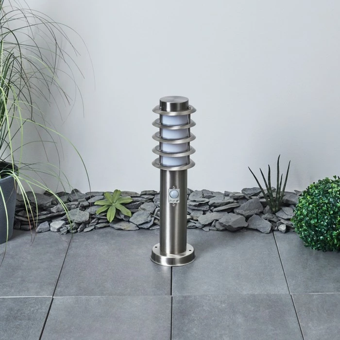 Hofstein Tunes Wegeleuchte Nickel-Matt, 1-flammig, Bewegungsmelder 7 Hofstein Tunes Wegeleuchte Nickel-Matt, 1-flammig, Bewegungsmelder – Bild 7