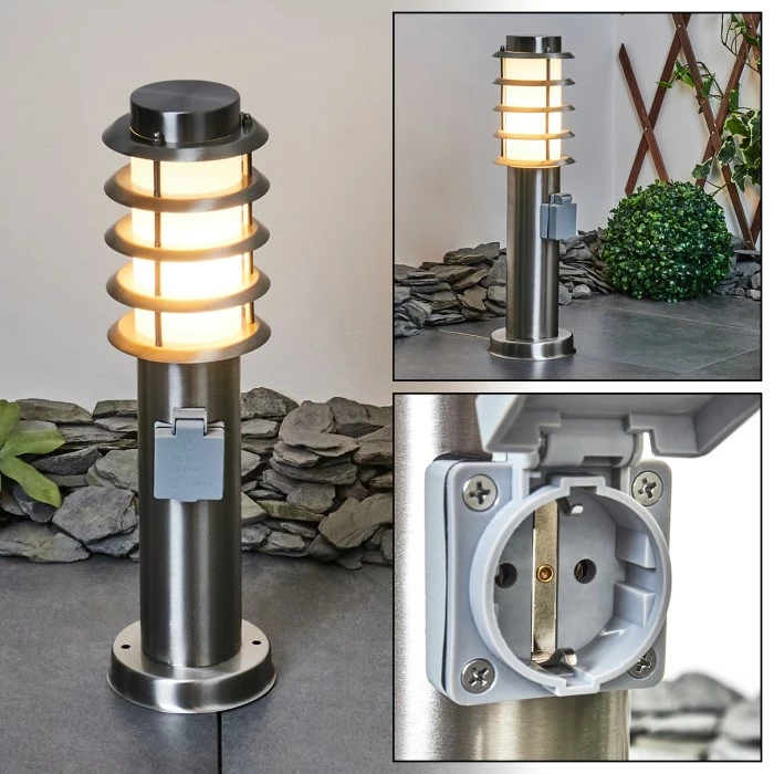 Hofstein Tunes Wegeleuchte Nickel-Matt, 1-flammig 1 Hofstein Tunes Wegeleuchte Nickel-Matt, 1-flammig