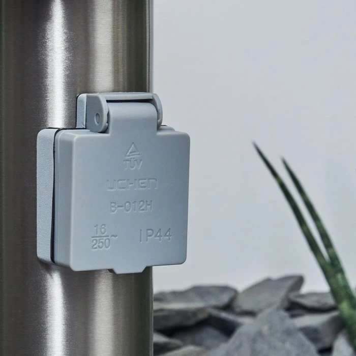 Hofstein Tunes Wegeleuchte Nickel-Matt, 1-flammig 6 Hofstein Tunes Wegeleuchte Nickel-Matt, 1-flammig – Bild 6