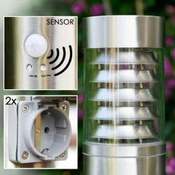 Hofstein Wegeleuchte Dakar Edelstahl, 1-flammig, Bewegungsmelder -Deutschland Deckenleuchten außen Verkäufe 2022 wegeleuchte dakar h168036 14